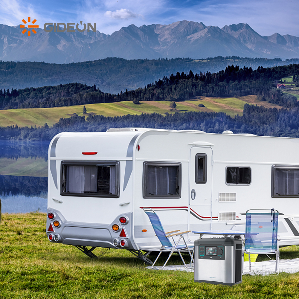 GD-SS025 Alimentation d'alimentation de stockage d'urgence 2000W / 2200W centrale portable avec des lumières LED pour les voyages de camping 