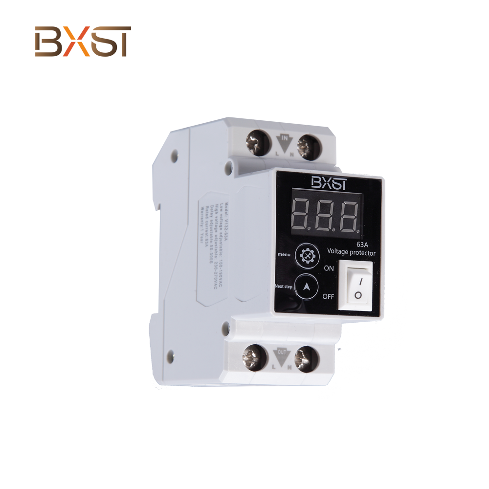 BXST DIN Rail 220V Protecteur de tension monophasé V132