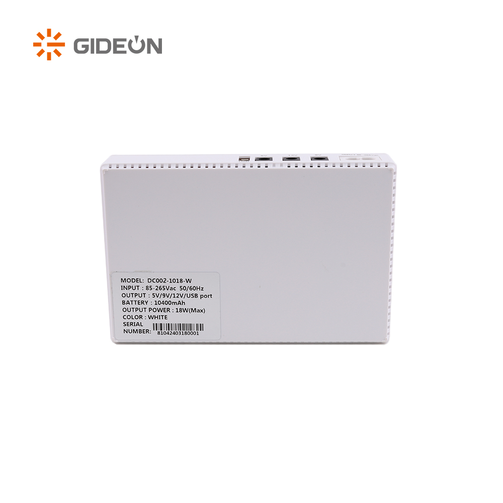 GD-DC002-DC1018P 8800mAh / 10400mAh Mini DC Ups avec couleur blanche