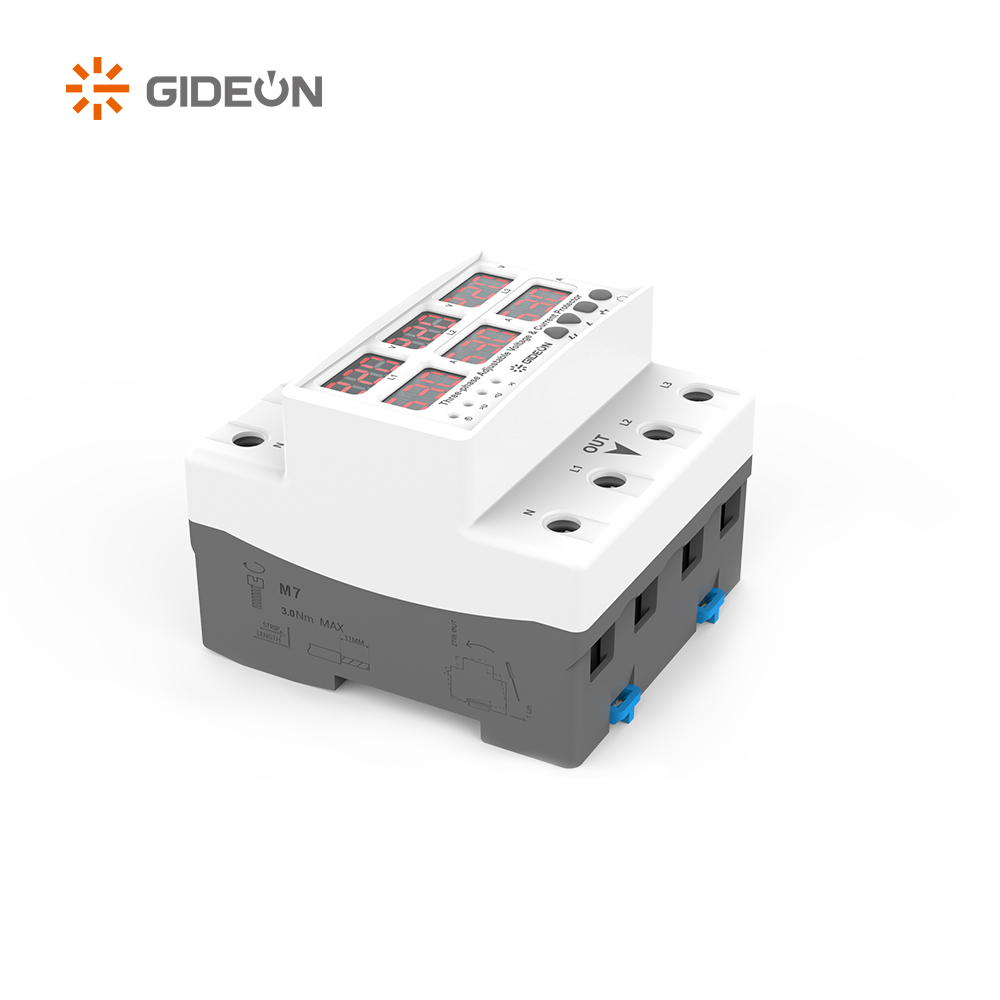 GD-V598-63A DIN Type de rail Din Type de surtension automatique sur tension et protecteur de sous-tension